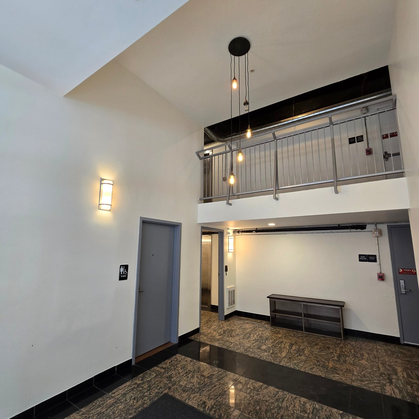 Commercial lobby painting in downtown Pittsburgh mixed-use building with apartments